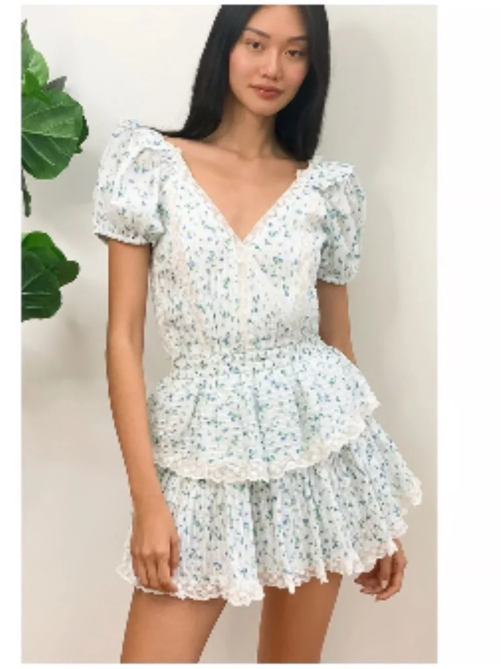 white plus size short dresses Elena Ruffle Dress Style:30052D Cicinia V-Neck Backless Prom Color:Canvas Cool iron as needed.